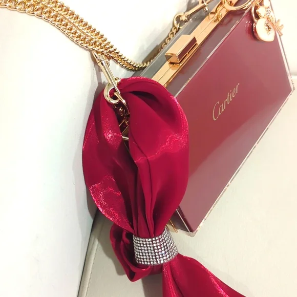 Cartier Paper Shopping Bag Upcycled Novelty Clutch - Picture 4 of 8